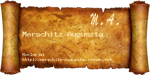 Merschitz Auguszta névjegykártya
